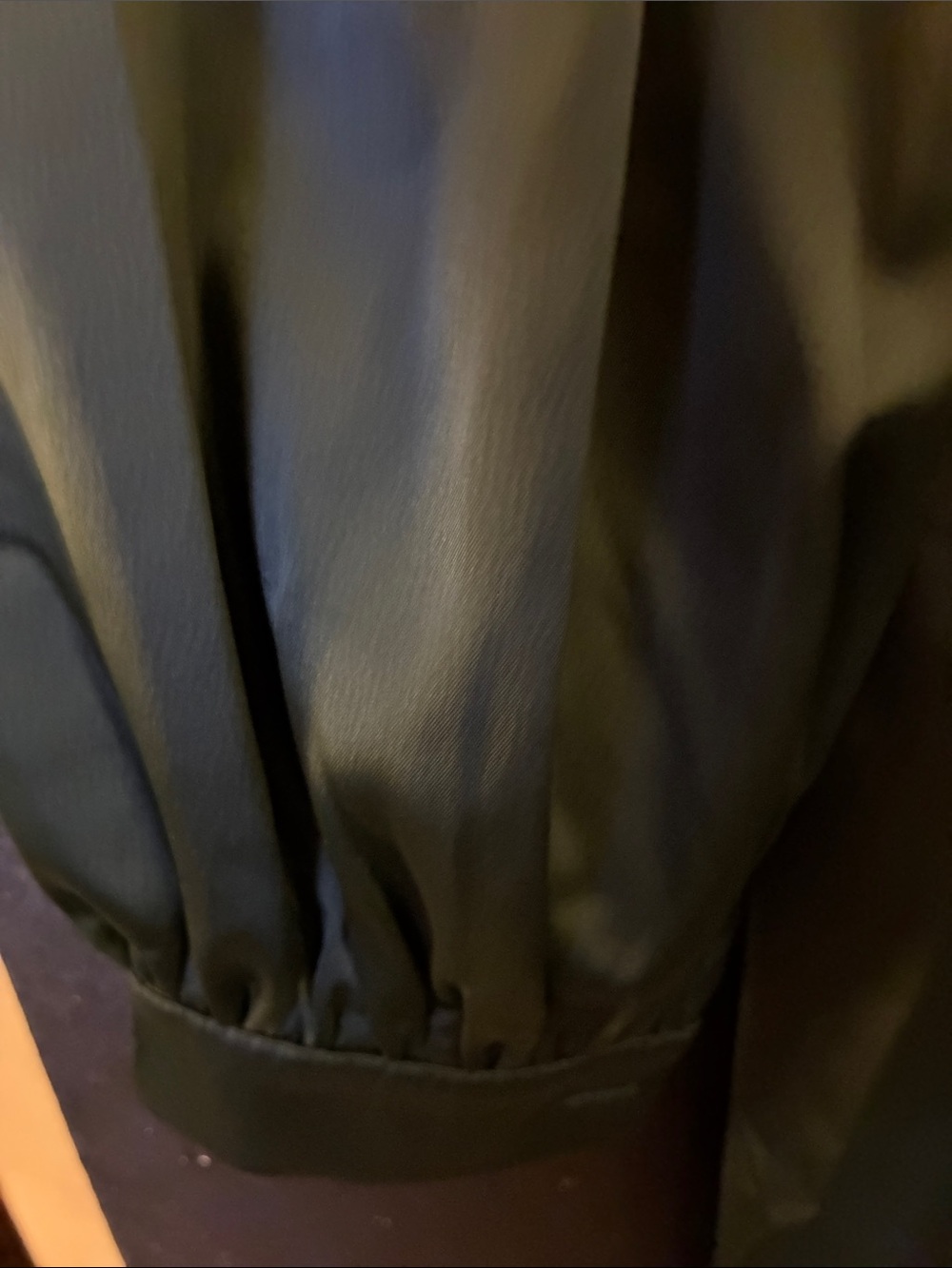SHEIN Dark Green Satin Button-Front Maxi Shirt Dress L - Picture 8 of 8